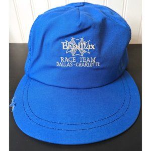 Blue Max Racing Team Back Strap Hat Made‎ In Dallas Charlotte USA Vintage